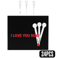 I Love You Glass Rose Pipe 6.25"x1" ($11.76 for 24pcs)