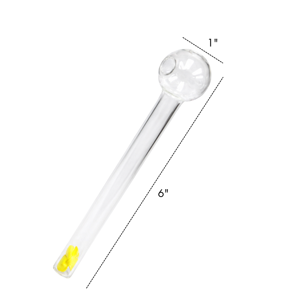 I Love You Glass Rose Pipe 6.25"x1" ($11.76 for 24pcs)