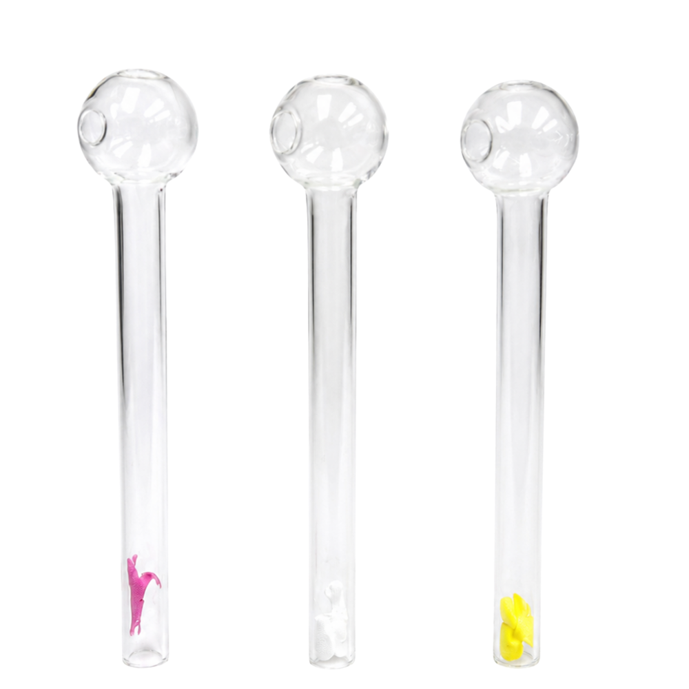 I Love You Glass Rose Pipe 6.25"x1" ($11.76 for 24pcs)