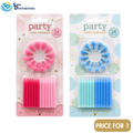 Birthday Candles 24pcs - Blue & Pink 8"x3"