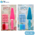 Birthday Candles & Serving Spoon - Pink & Blue 9"