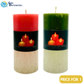 3 Color LED Candle 6"x3"