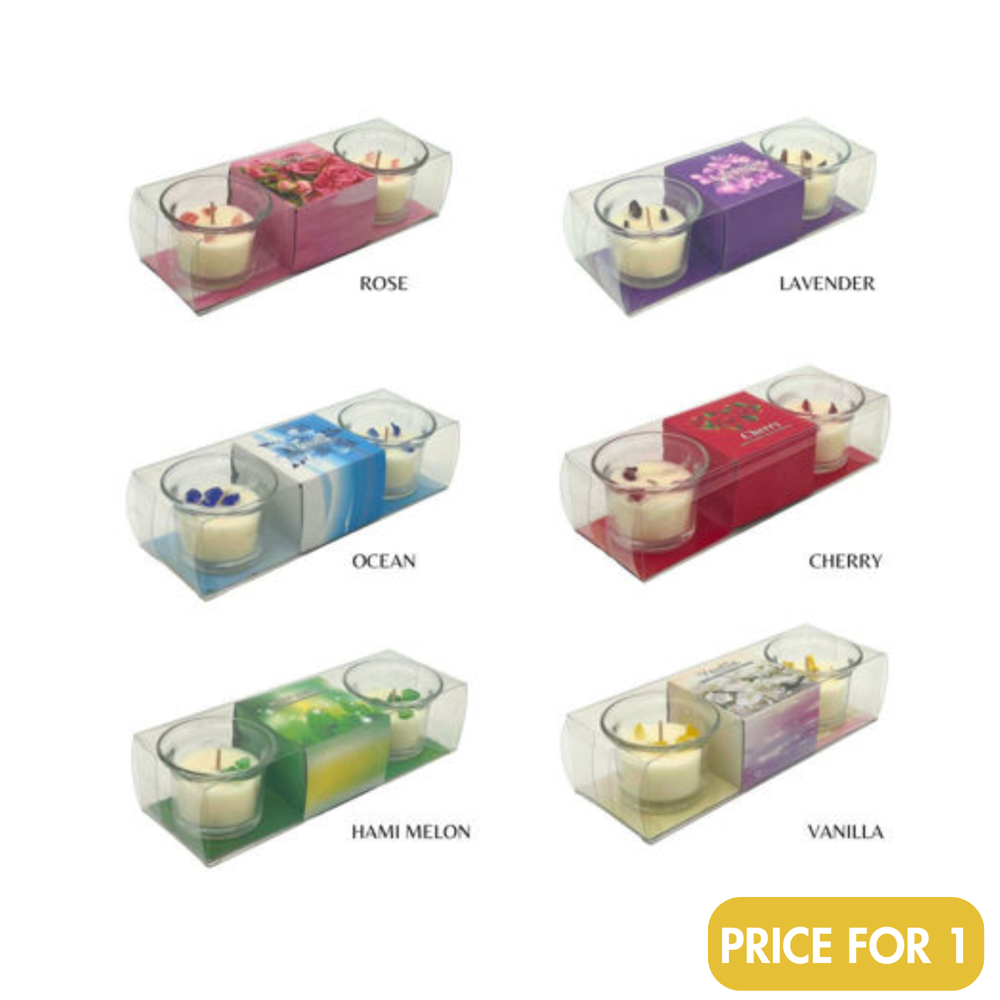 Scented Candle 2 Pcs- Assorted