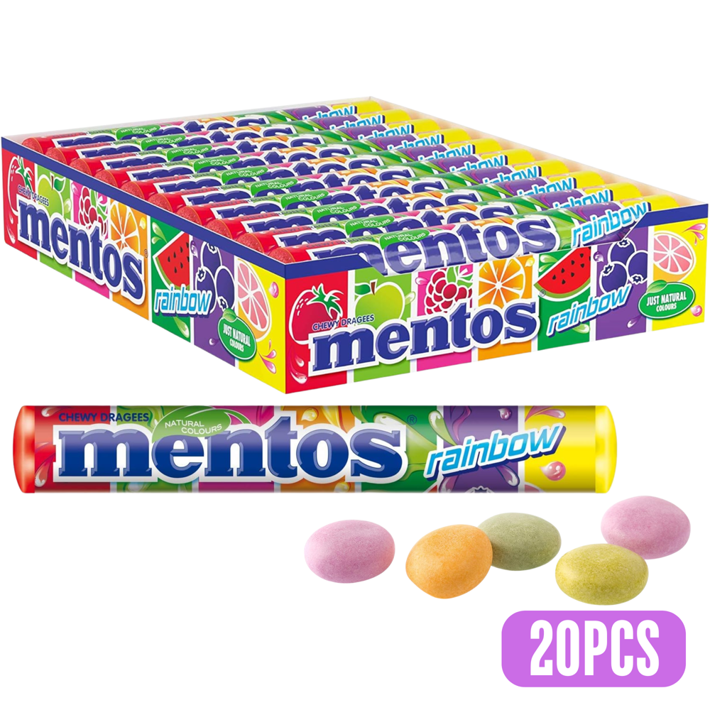 Mentos Rainbow 740 g 20pcs ($0.75 per Unit) [Exp: 09/2027]