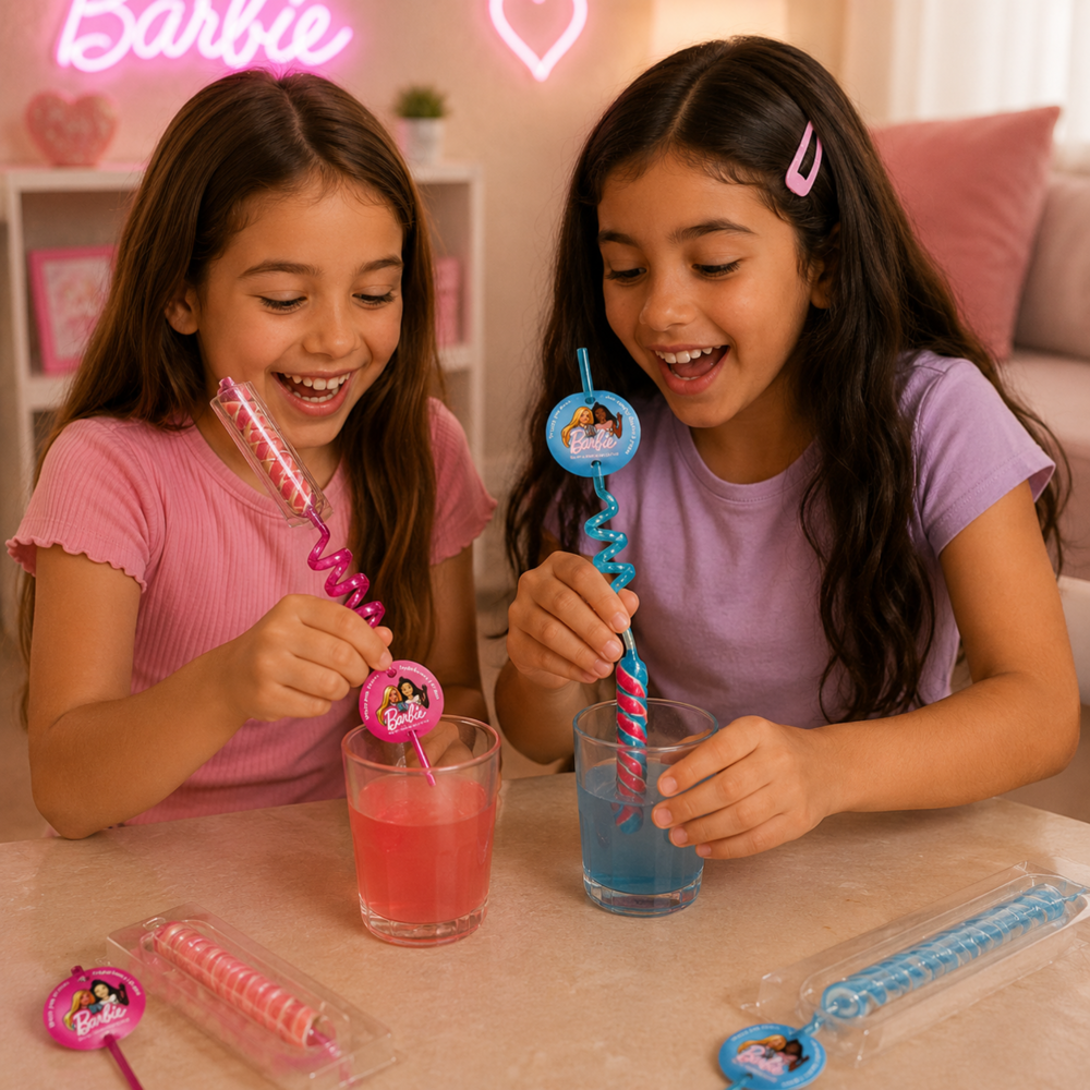 Barbie Wizzy Pop Straws 20pcs ($1.89 per Unit ) [Exp: 05/2027]