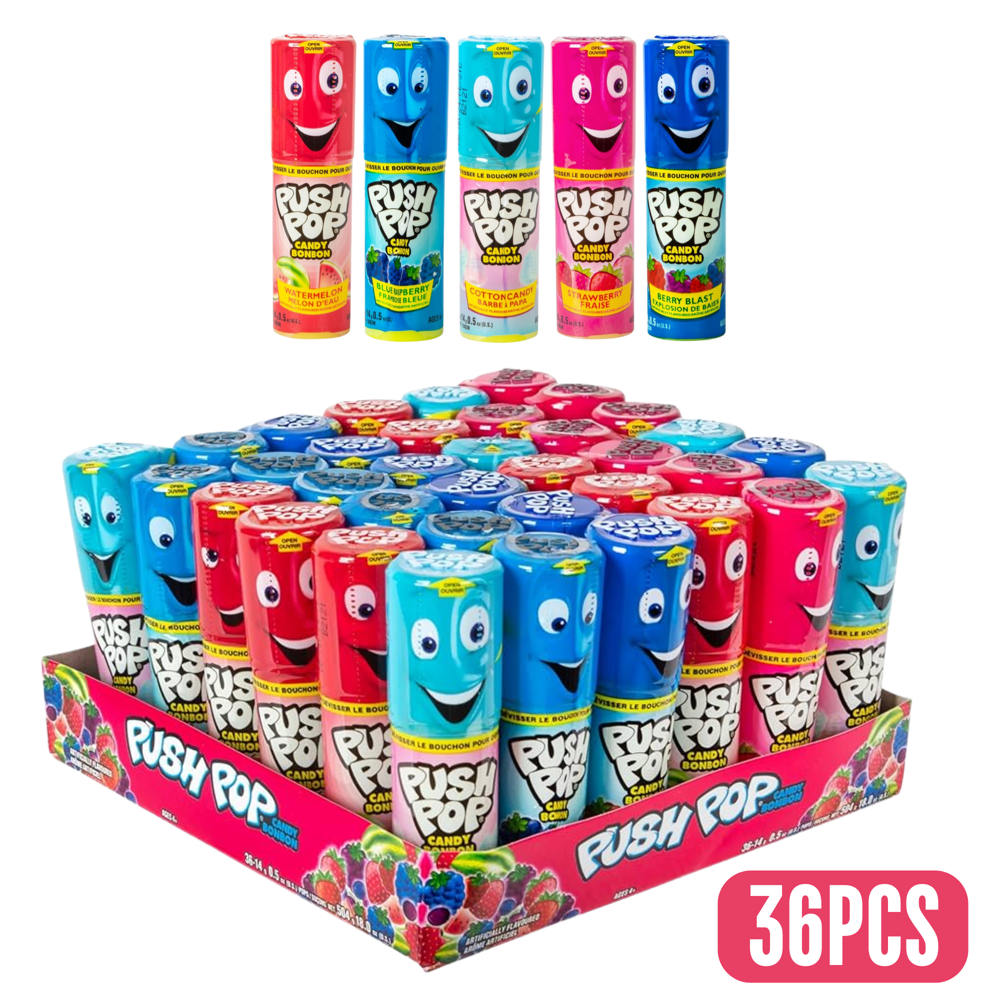 Push Pop Candy 14 g 36pcs ($1.09 per Unit) [Exp: 12/2027]