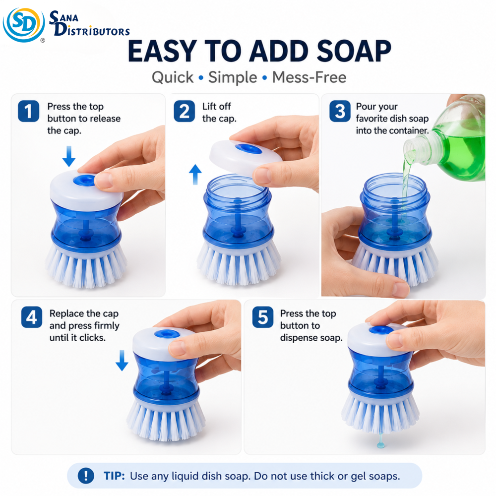 Cleaning Brush with Soap Holder