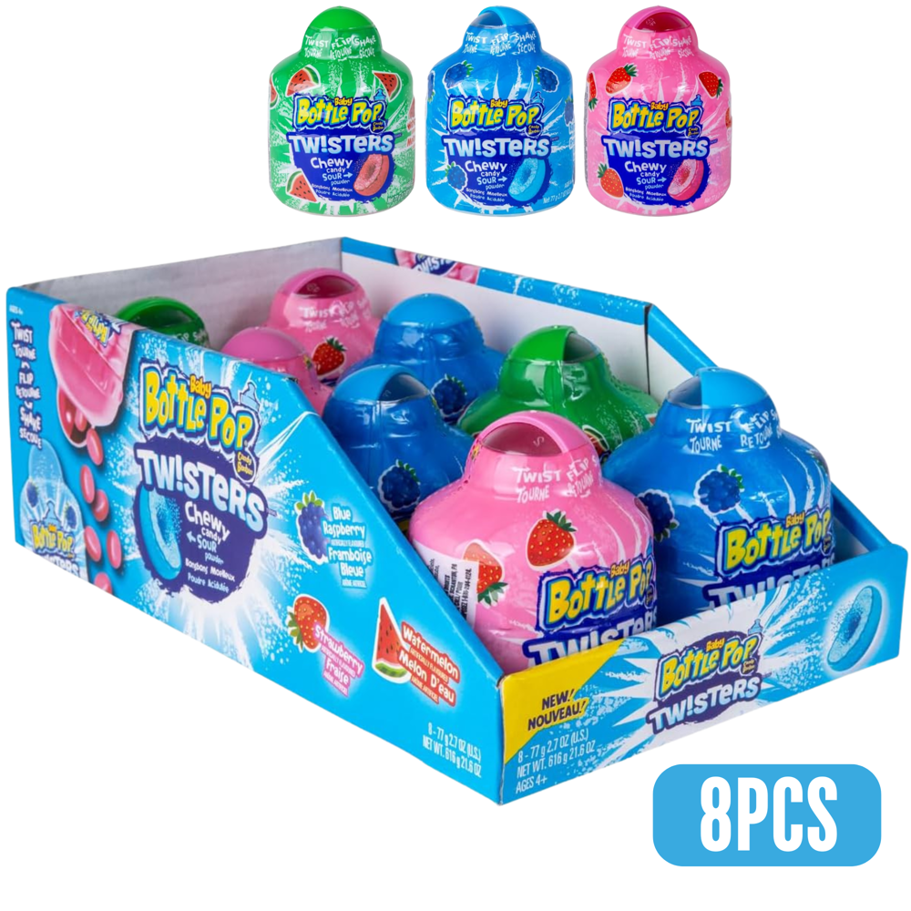 Baby Bottle Pop Twisters - Gummy Candy 77 g 8pcs ($5.35 per Unit) [exp:01/27]