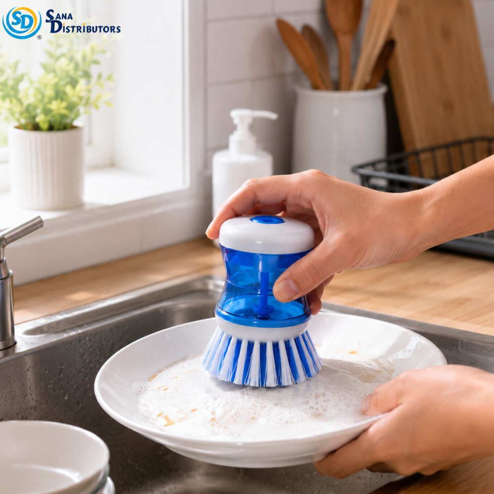 Cleaning Brush with Soap Holder