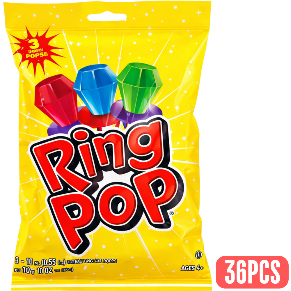 Ring Pop Fruit 30 g 3pk 36pcs ($1.49 per Unit ) [Exp: 01/28]