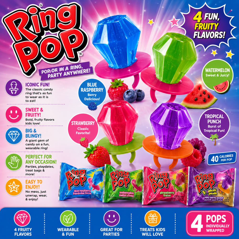 Ring Pop Fruit 14 g ($0.83 per Unit ) [exp:03/27]