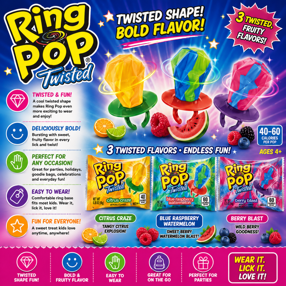 Ring Pop Twisted 14 g 24pcs ($0.85 per Unit ) [exp:07/27]