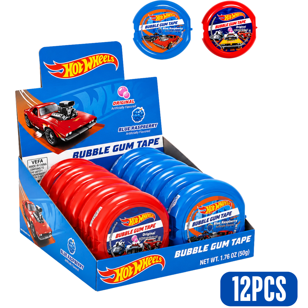 Hot Wheels Bubble Gum Tape 58 g 12pcs ($1.65 per Unit ) [exp:12/27]