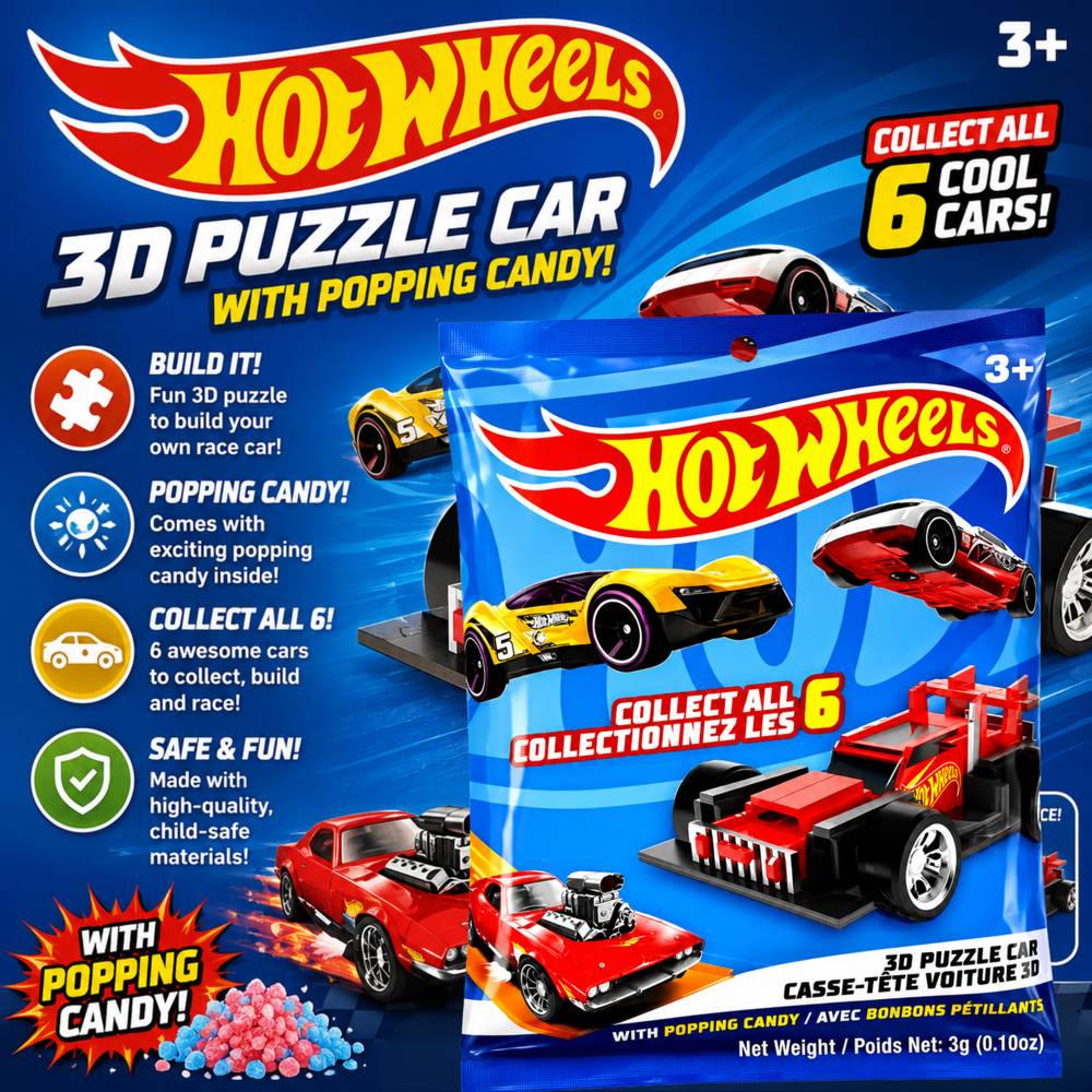 Hot Wheels 3dpuzzle Candy 12pcs ($0.99 per Unit ) [exp:12/27]