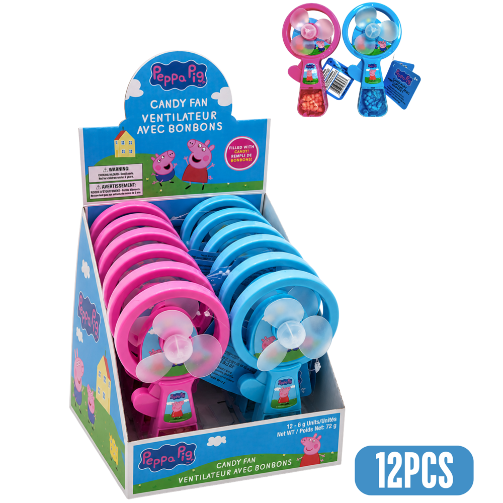 Peppa Pig Candy Fan 6 g 12pcs ($1.99 per Unit ) [Exp: 07/2027]