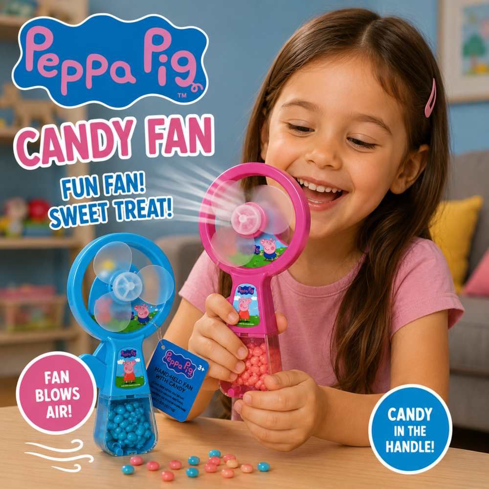 Peppa Pig Candy Fan 6 g 12pcs ($1.99 per Unit ) [Exp: 07/2027]