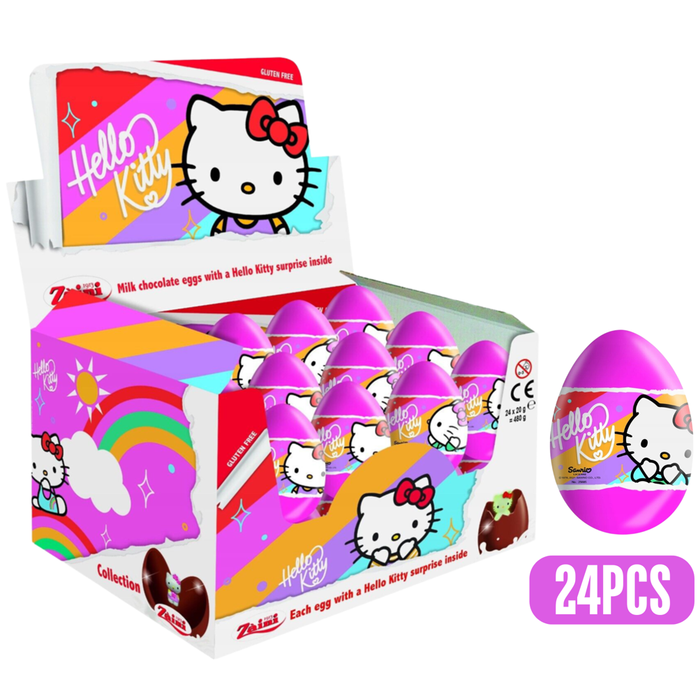Chocolate Egg 20 g 24pcs Hello Kitty ($1.75 per Unit)