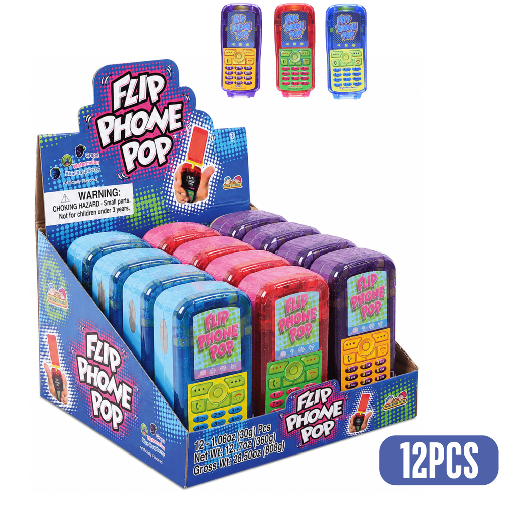 Flip Phone Pop - Lollipops 30 g 12pcs ($1.75 per Unit ) [exp:08/27]