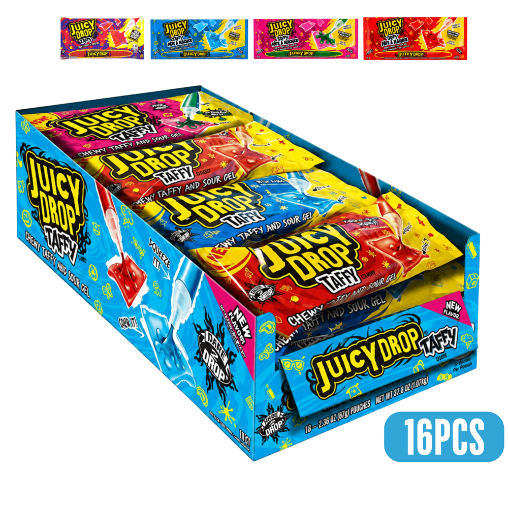 Juicy Drop Pop Taffy 67 g 16pcs ($2.75 per Unit)