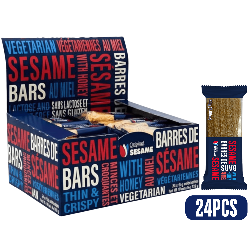 Sesame Bars with Honey 30 g 24pcs ($0.55 per Unit) [exp.12/27]
