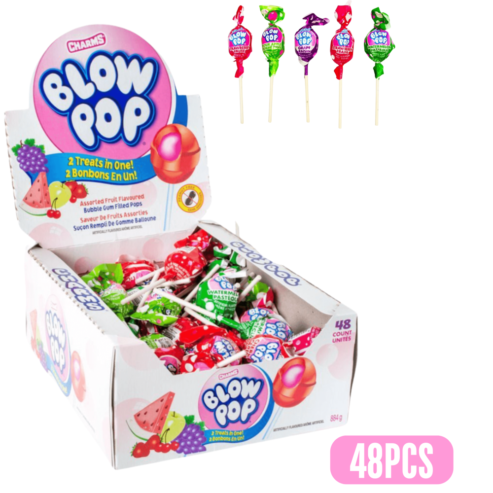 Charms Assorted Blow Pop Inside Out 48pcs ($0.35 per Unit) [Exp: 02/11/2027]