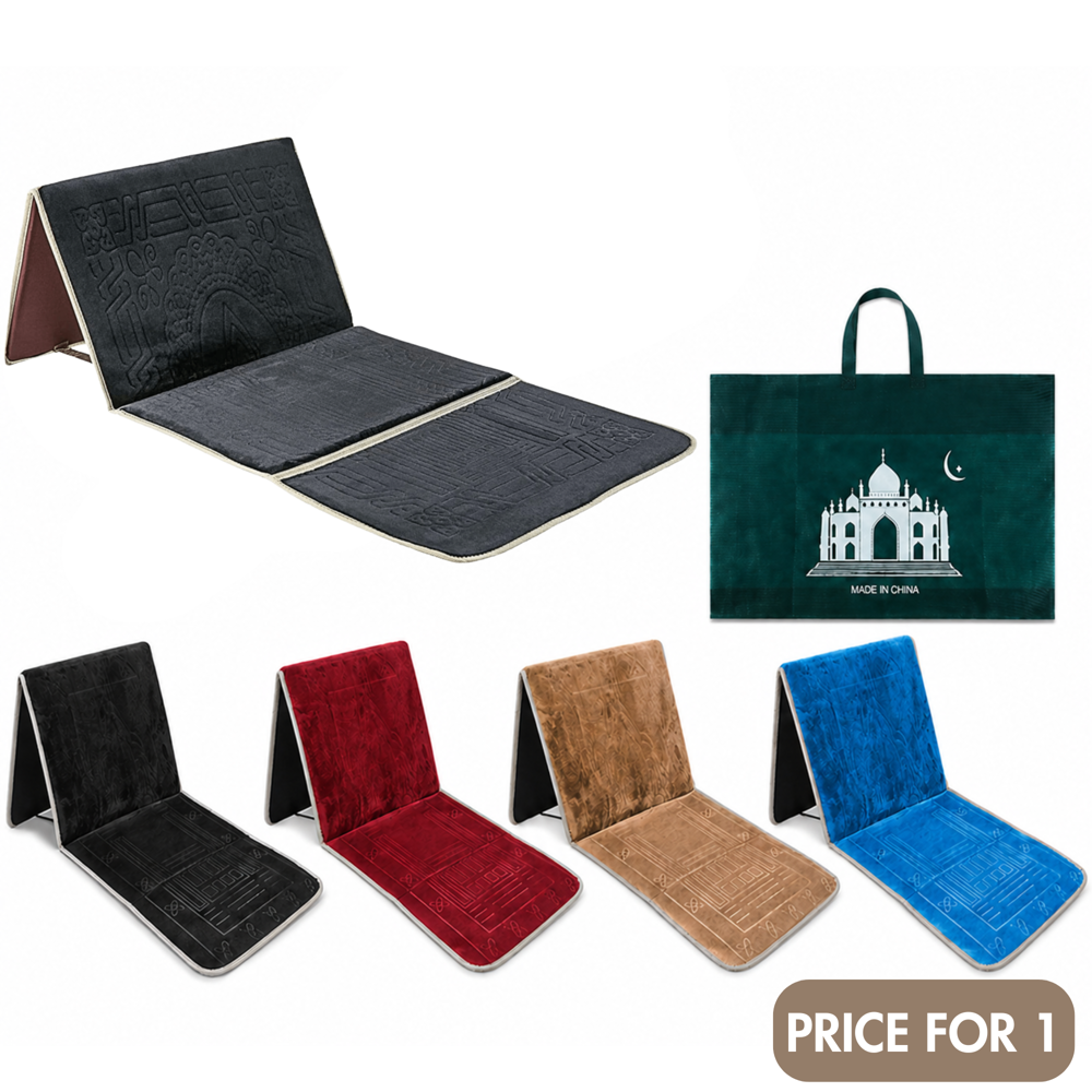 Foldable Prayer Mat with Bag Ass. Colors