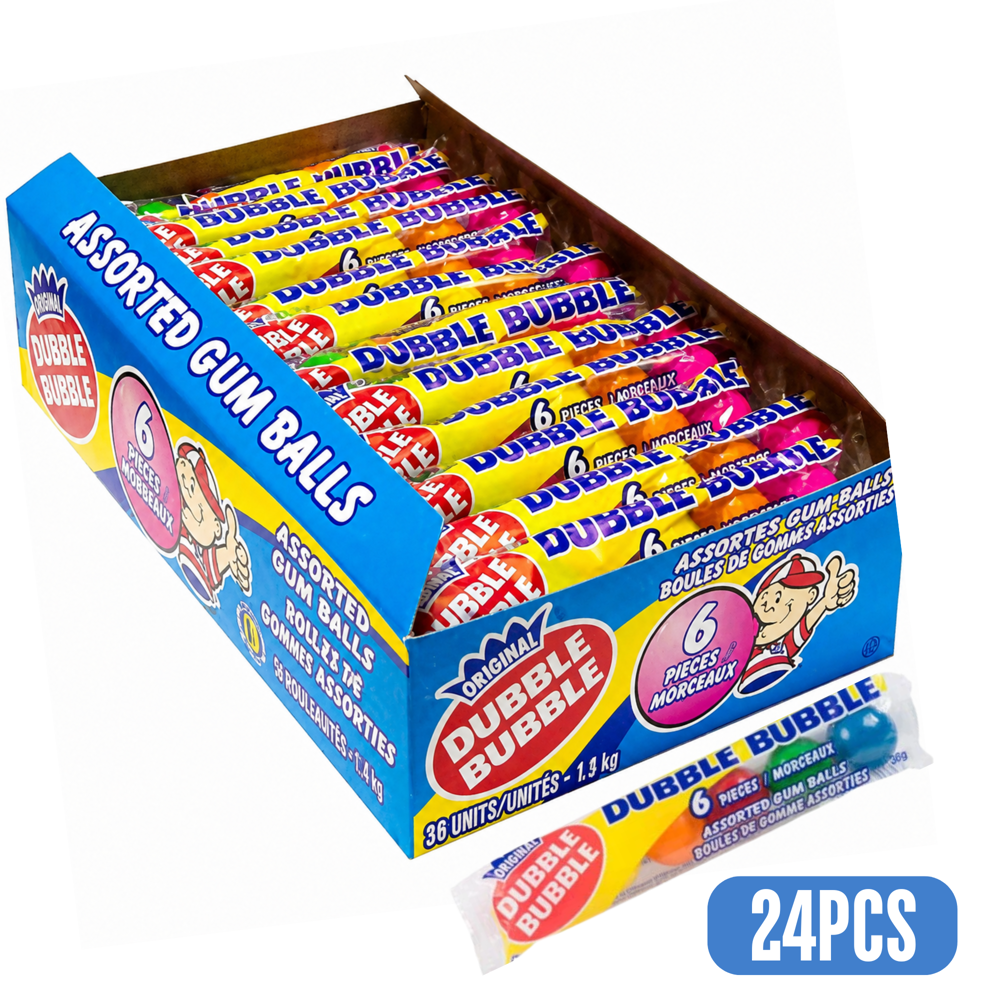 Dubble Bubble Tube Gum Balls 6pk ($0.89 per Unit ) [exp:02/2028]