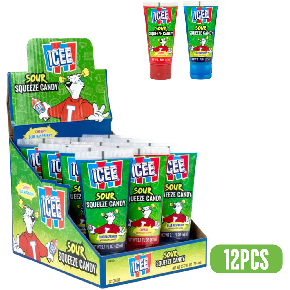 Icee Sour Squeeze Candy 2.1 Oz 6pk 12pcs ($2.35 per Unit)