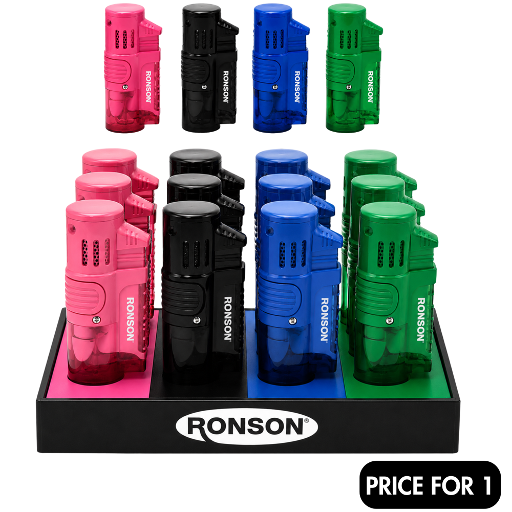 Ronson Jetlite Trio Lighters 12pcs
