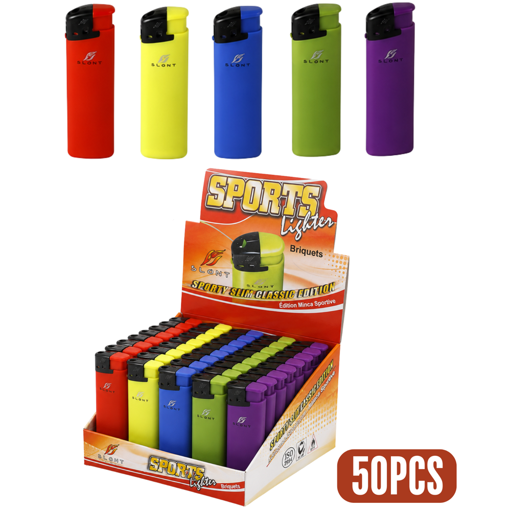 Duco Electronic Slant Lighter - Sporty 50pcs ($0.40 per Unit)