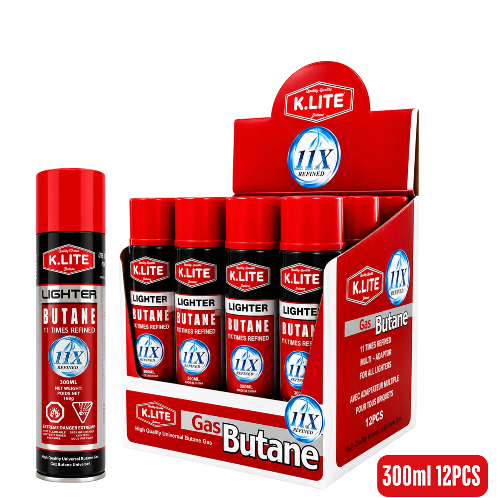 K-lite Gas Butane 11x Refined 300 mL 12pcs ($1.99 per Unit)