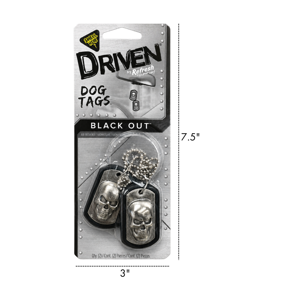 Driven Black Out Dog Tags