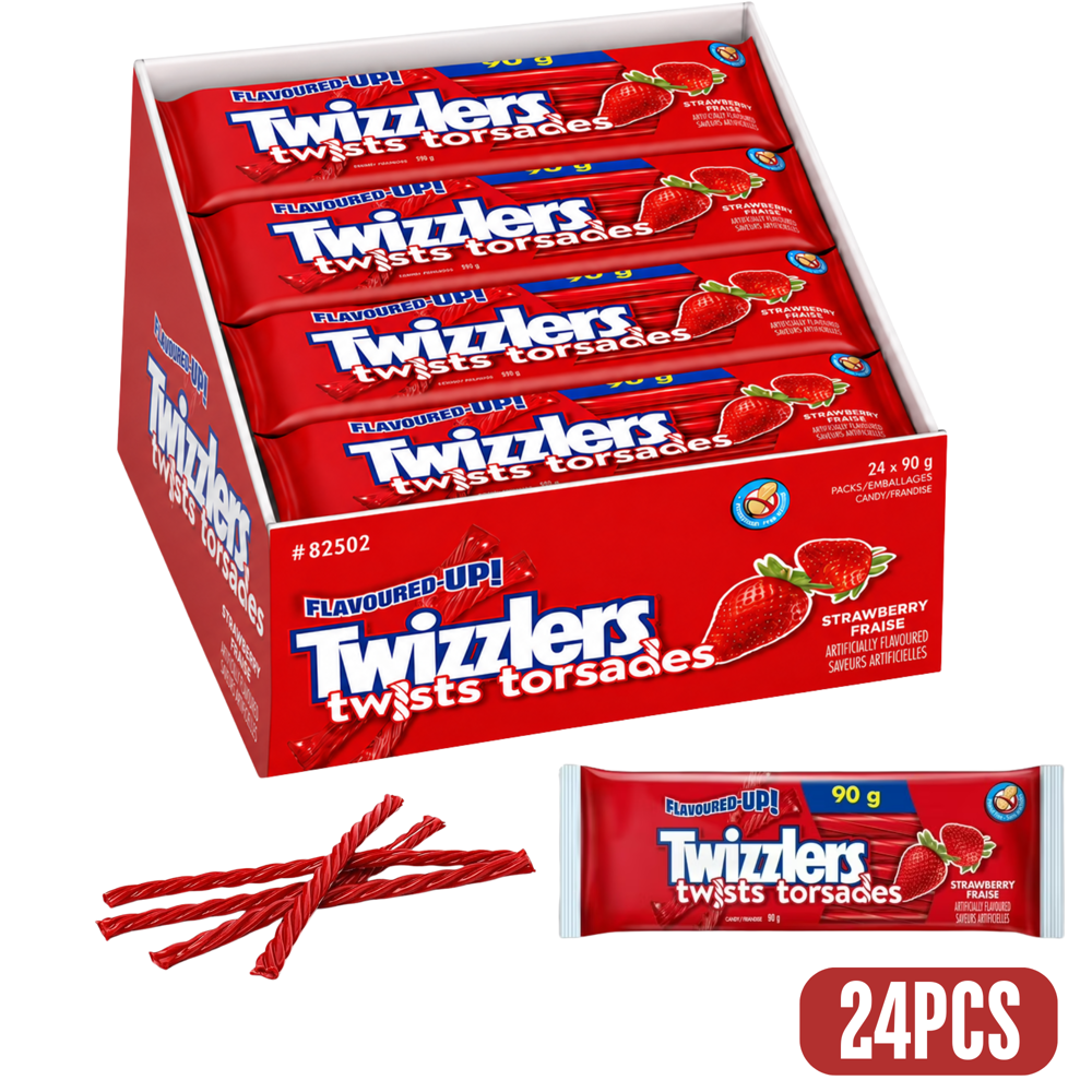 Twizzlers Twists - Strawberry 90 g ($1.12 per Unit) [Exp: 01/2027]
