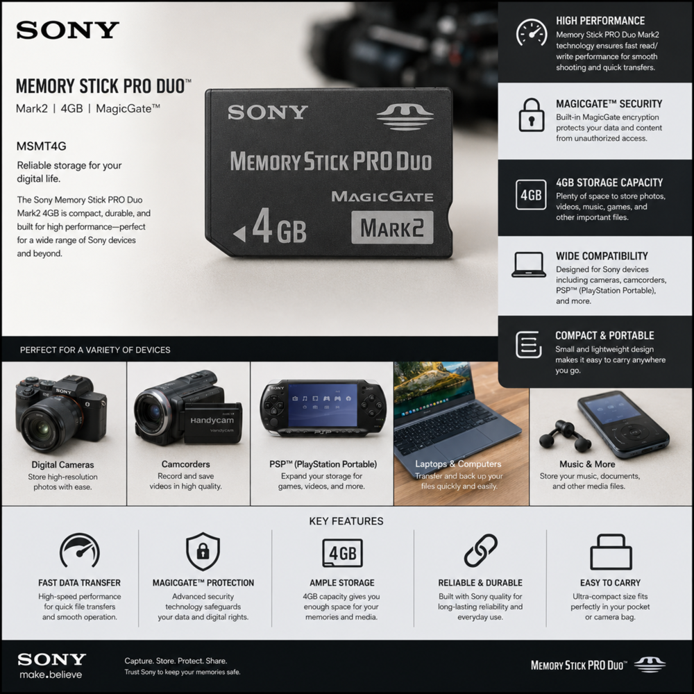 Sony msmt4g 4gb Memory Stick Pro