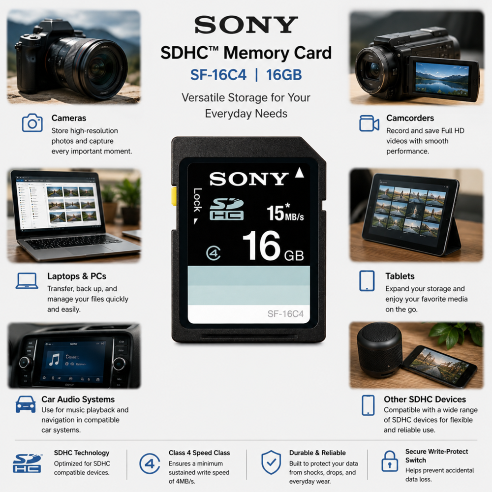 Sony Sdhc 16gb sf-16c4 (Bulk)
