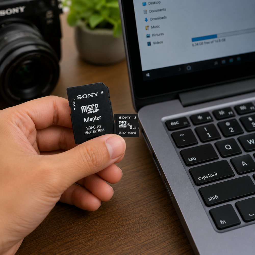 Sony 8gb Microsd Card W/ Adapter