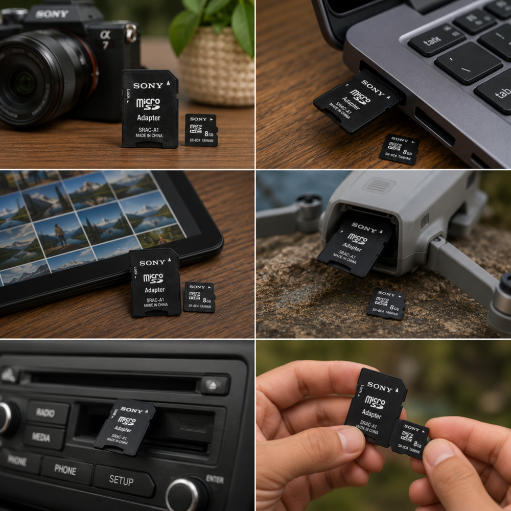Sony 8gb Microsd Card W/ Adapter