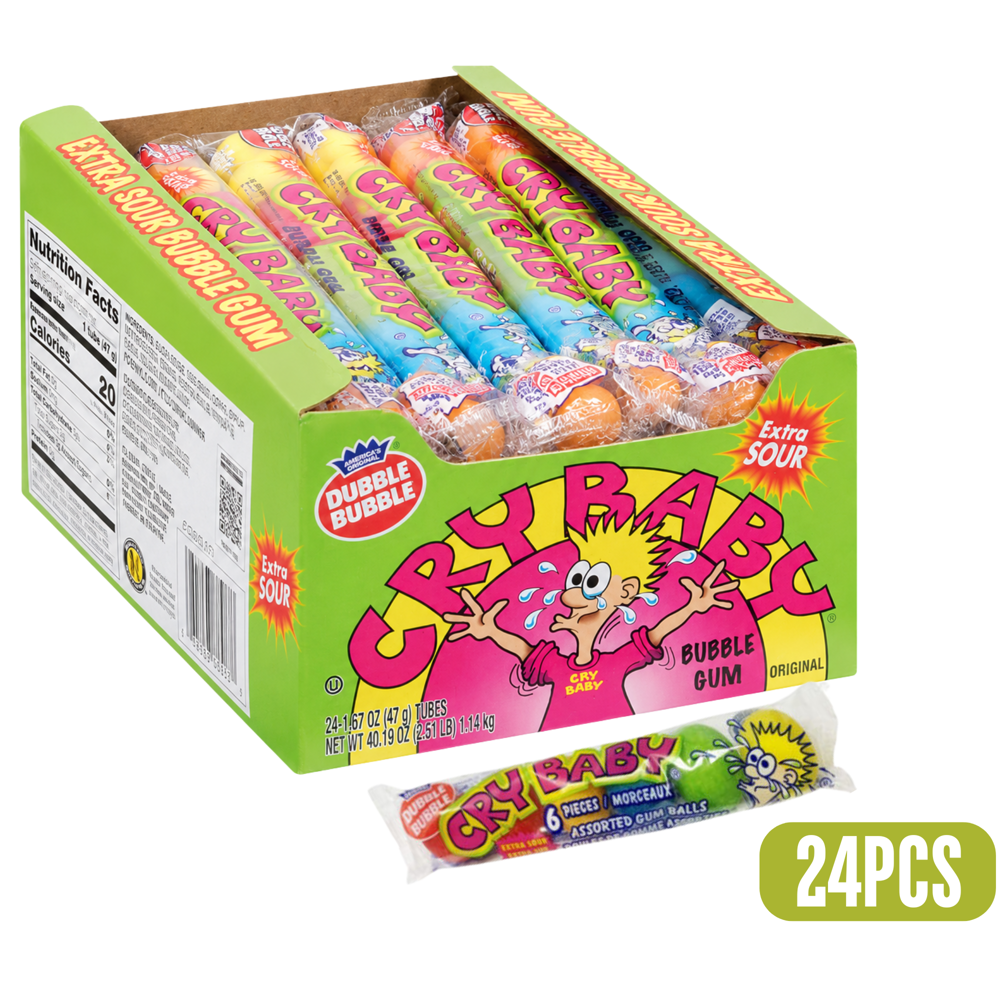 Cry Baby Tube Balls Extreme Sour 6pk ($0.89 per Unit )