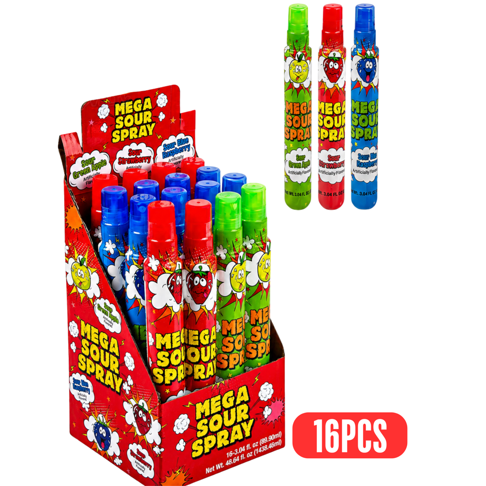 Mega Sour Spray 90 mL 16pcs ($1.79 per Unit) [Exp: 02/2027]