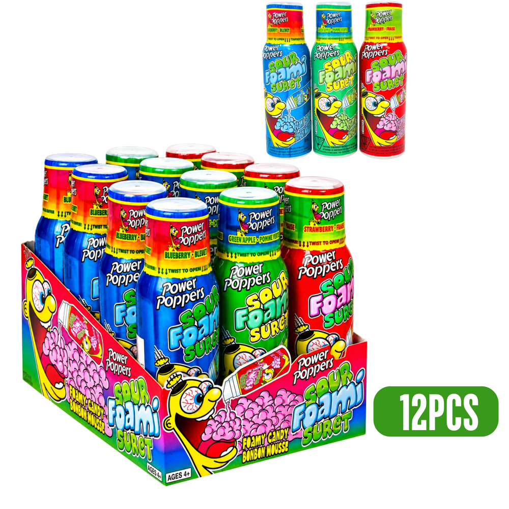 Power Poppers Sour Foami 12pcs ($2.79 per Unit)