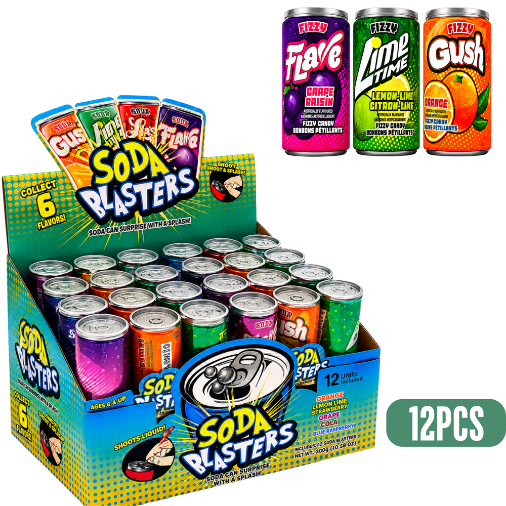 Soda Blasters Fizzy Candy 6pk 12pcs ($1.99 per Unit) [Exp: 03/2028]