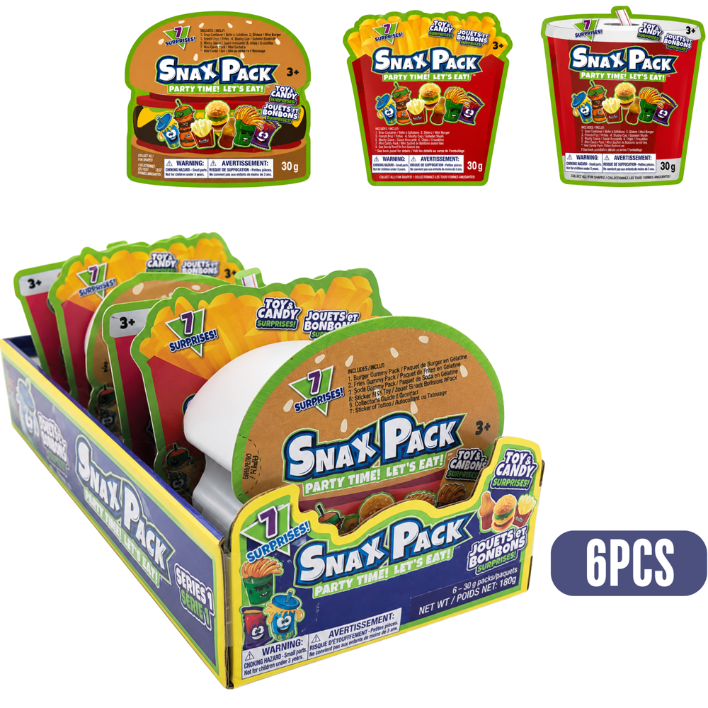 Snax Pack Toy & Candy 6pcs ($2.99 per Unit)
