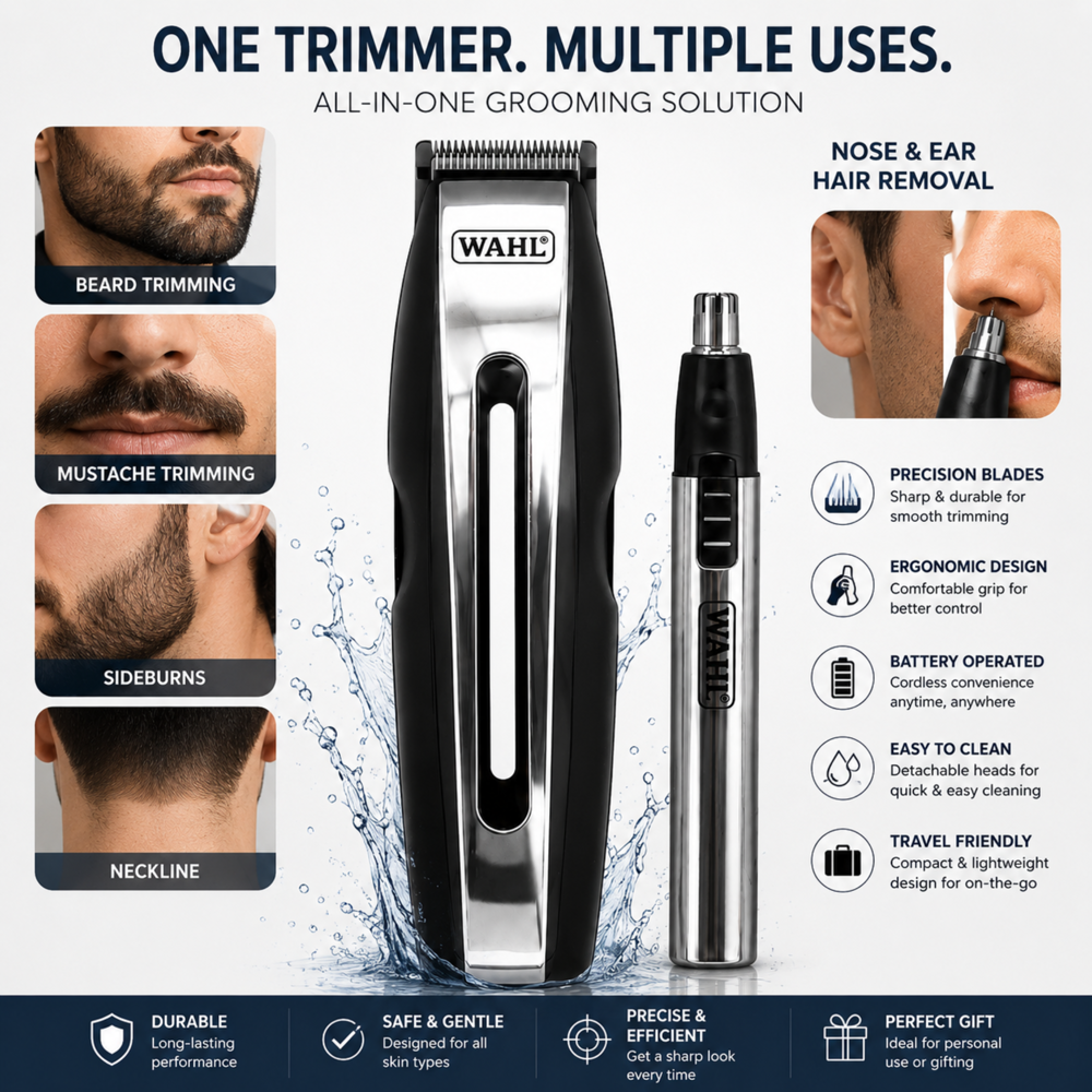 Wahl Beard Trimmer Set + Ear & Nose Trimming #3299