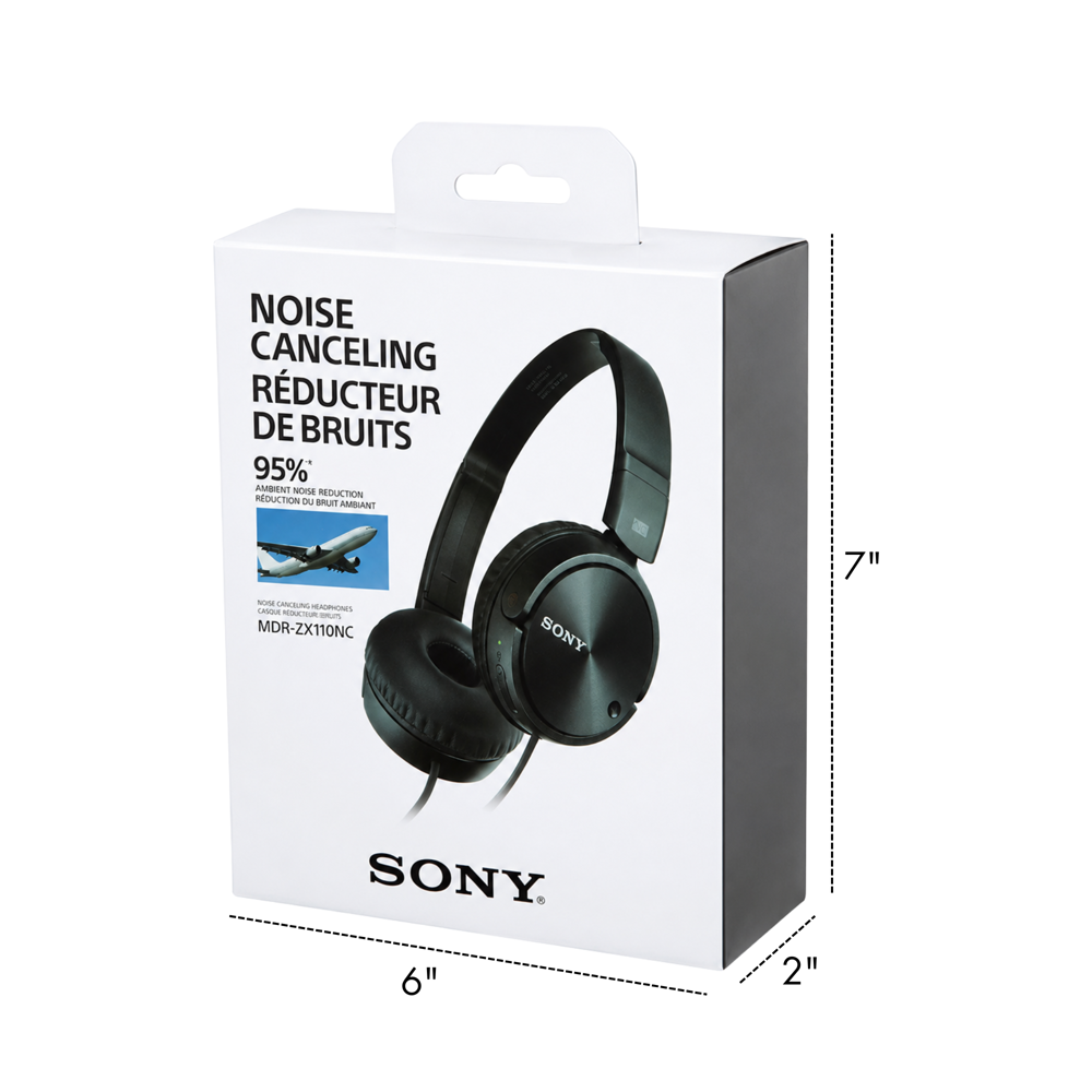 Sony Headphone Noise Canceling #mdr-zx110nc- Black (Ref)