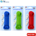 Nylon Rope 6 mm 15m with Hooks - Assorted Colours