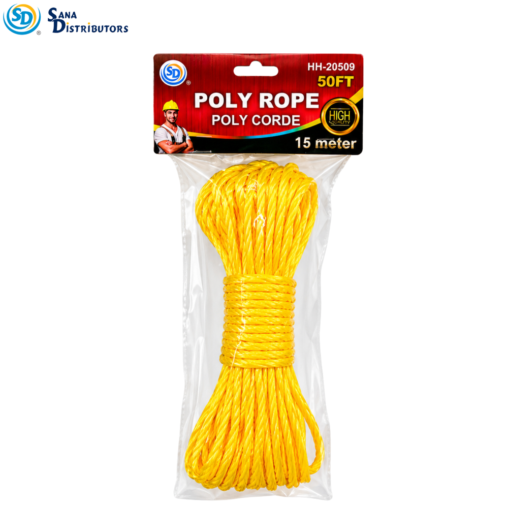 Sd Poly Rope 50ft/15m Ass.colors