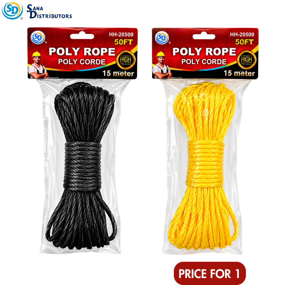 Sd Poly Rope 50ft/15m Ass.colors