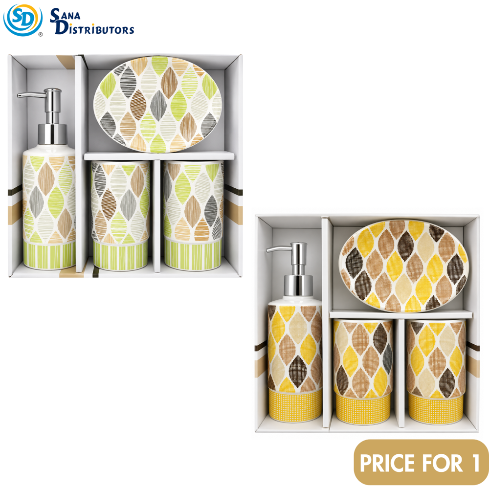 Bathroom Set 4pcs 9.5"x9"