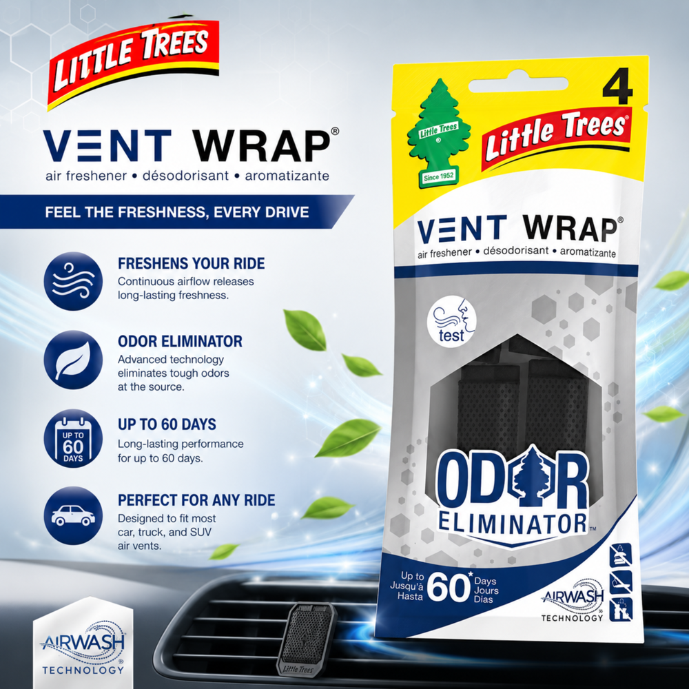 Little Trees Car Freshener Vent Wrap- Odor Eliminator hh-16163oe