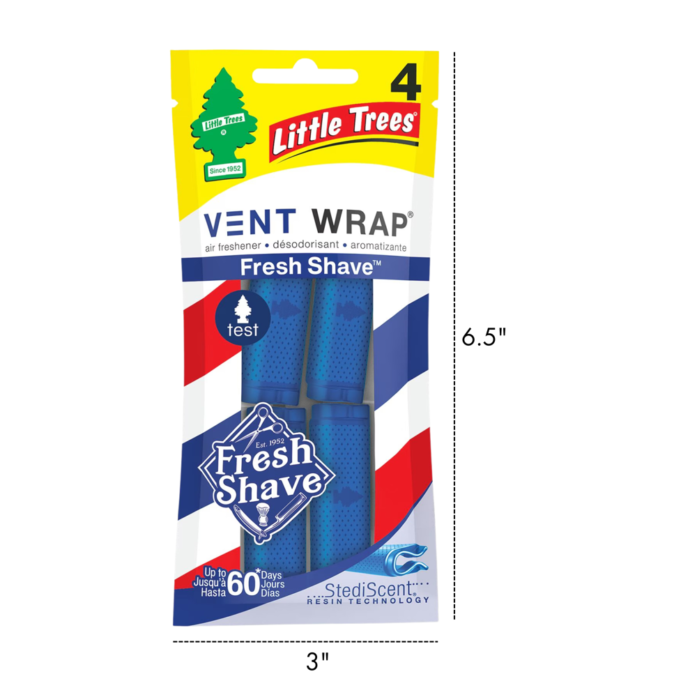 Little Trees Vent Wrap- Fresh Shave 4pcs